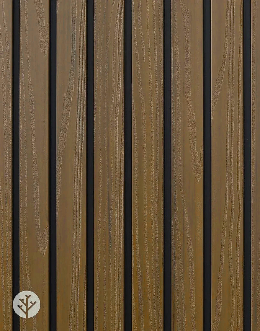 Plaank oak panels installed on commercial cafe exterior with warm timber-effect appearance