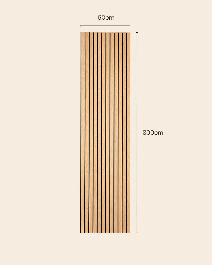WVH® Australia Acoustic Slat Wood Wall Panels Signature Oiled Acupanel Luxe Oak Wide Slat Panels