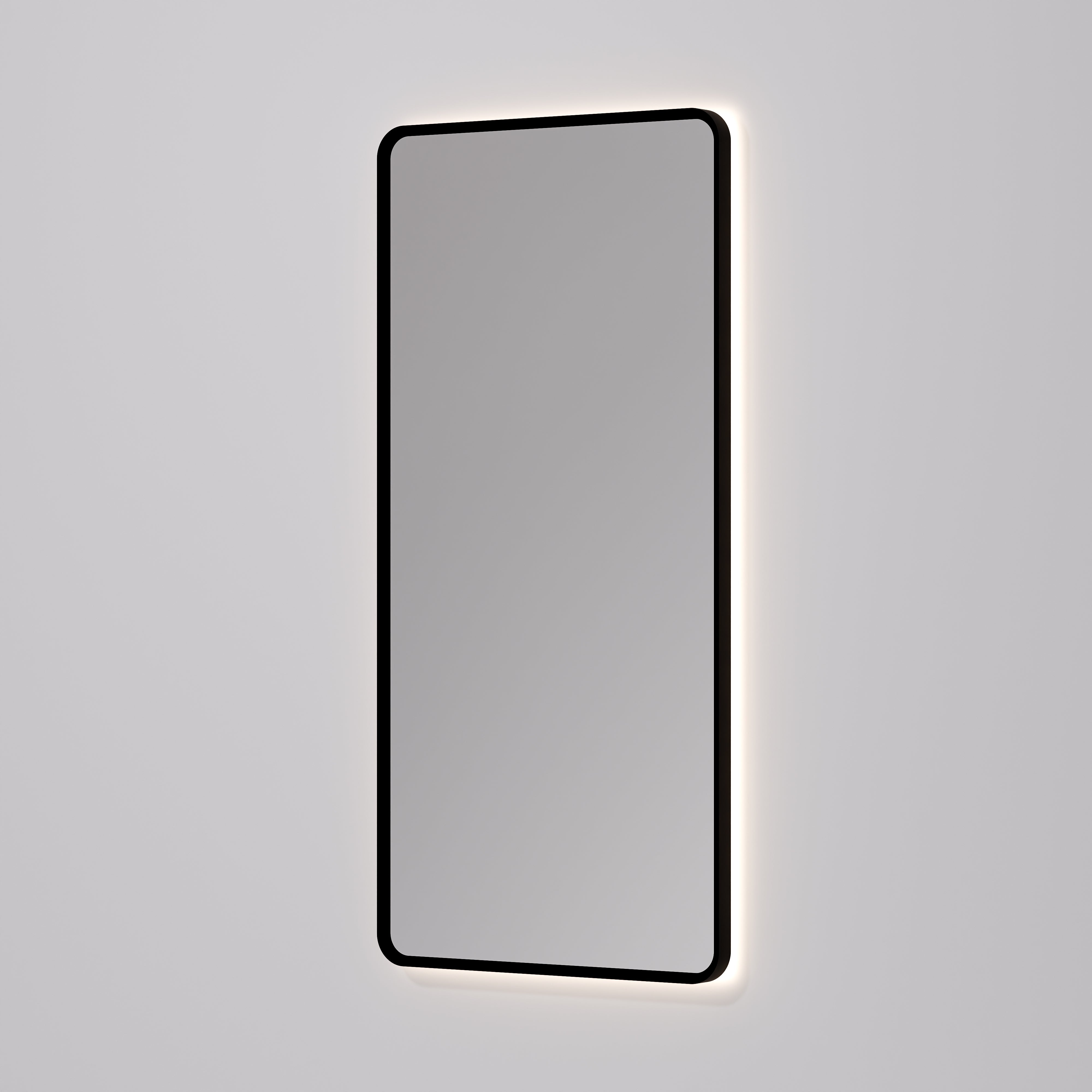 Aura LED mirror light temperature comparison showing warm and cool white settings
