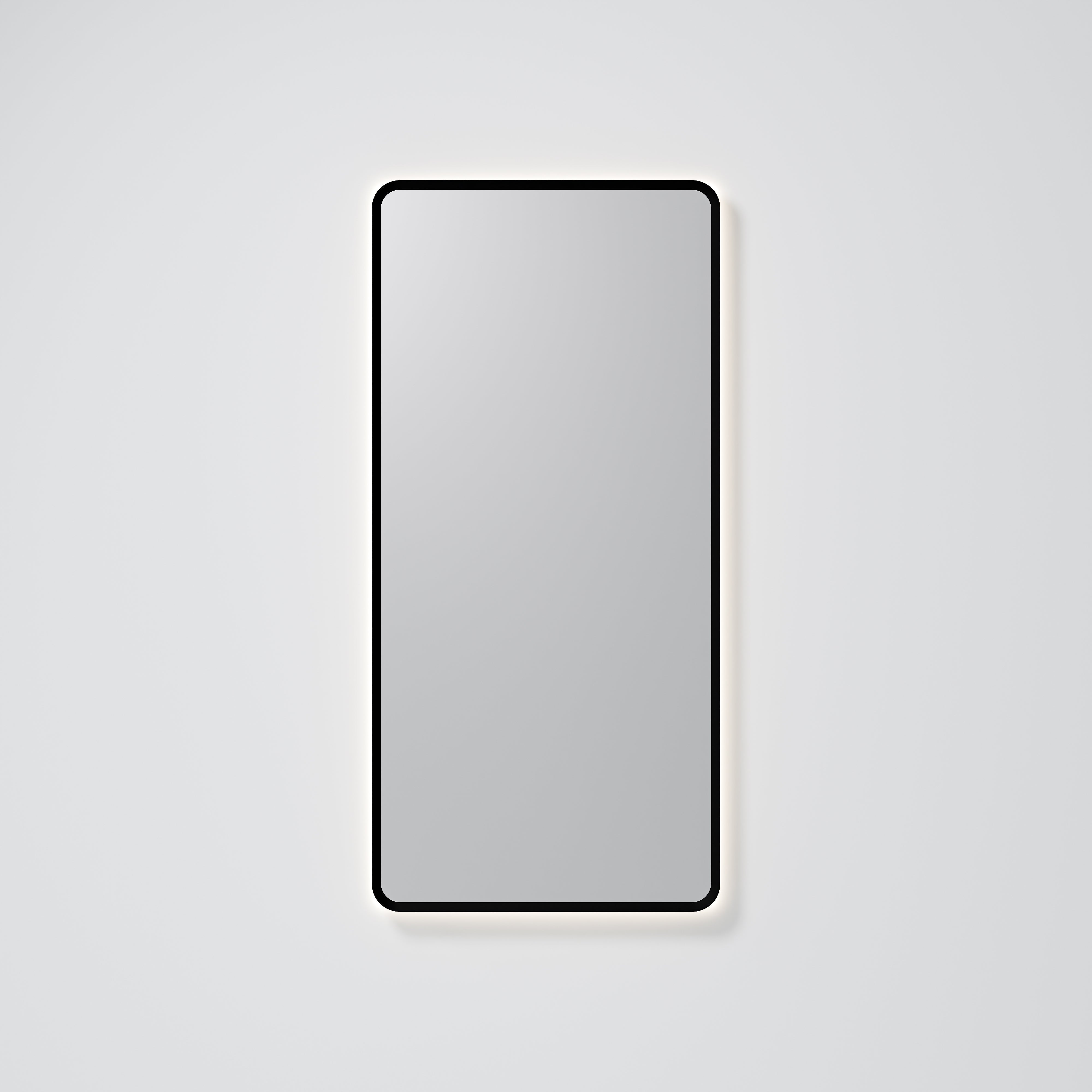 Aura rectangle mirror anti-fog function demonstration in steamy bathroom environment