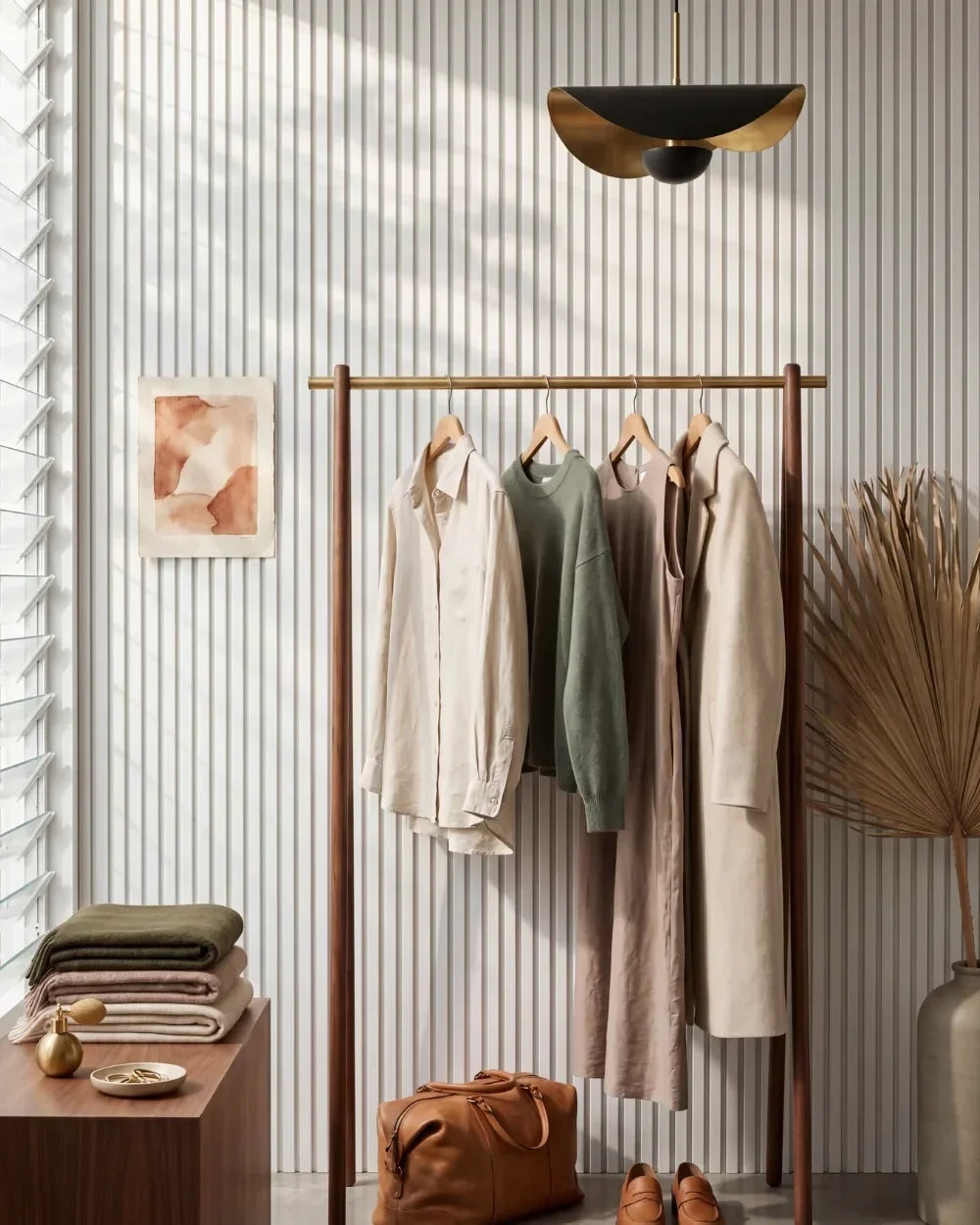 Acupanel White acoustic slat wall panels in a retail store