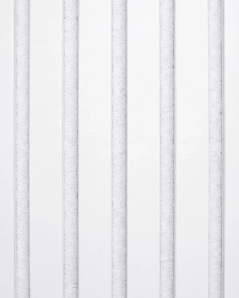 Acupanel White acoustic slat wall panels close up detail