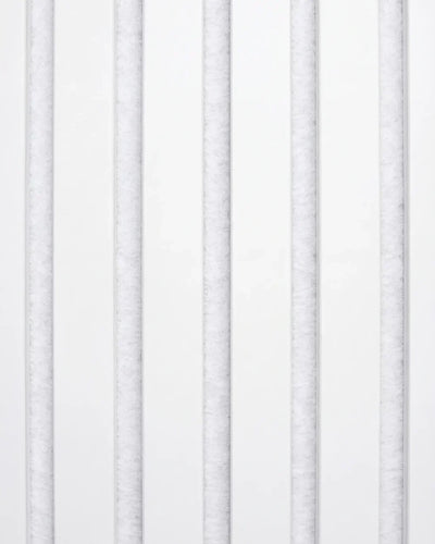 Acupanel White acoustic slat wall panels close up detail