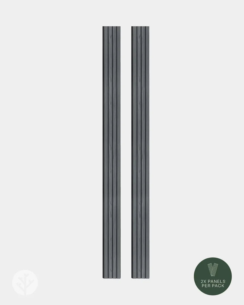Dimension diagram showing Plaank grey panel profile measurements width and thickness