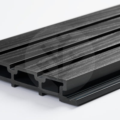 Cross-section of Plaank composite sample showing hollow core profile and wall thickness