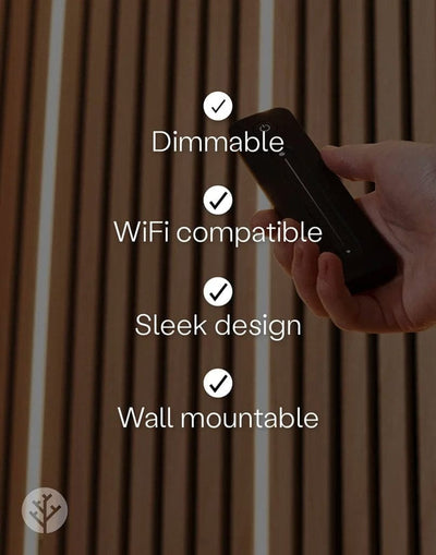 Remote control product packaging showing WVH branding and wireless LED controller features