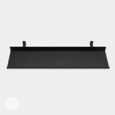 Feature infographic showing large ledge shelf specifications weight capacity and compatibility